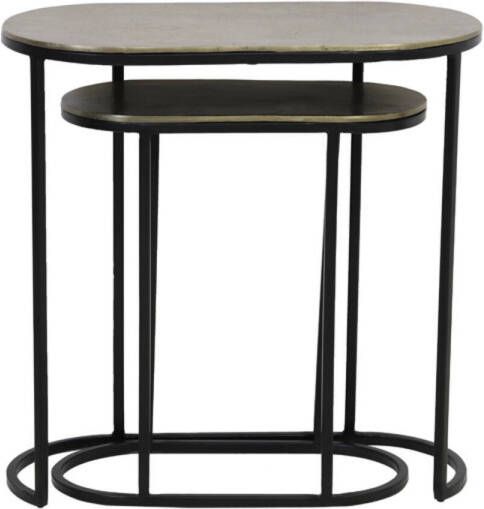 Light & Living Side table S 2 max 53x26x53 cm BOCOV antique bronze-black