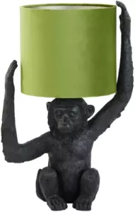 Light & Living Tafellamp Monkey Zwart Olijf Groen 33x24x51 cm