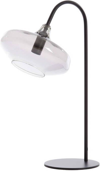 Light & Living Tafellamp Solna 50cm hoog Smoke Mat Zwart