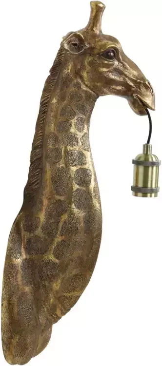 Light & Living Wandlamp Giraffe Antiek Brons 20.5x19x61cm
