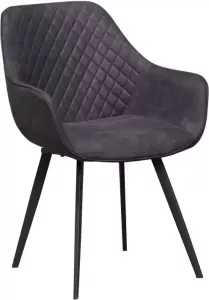 Livingfurn Eetkamerstoel Luca Antraciet Stof 60x50x85