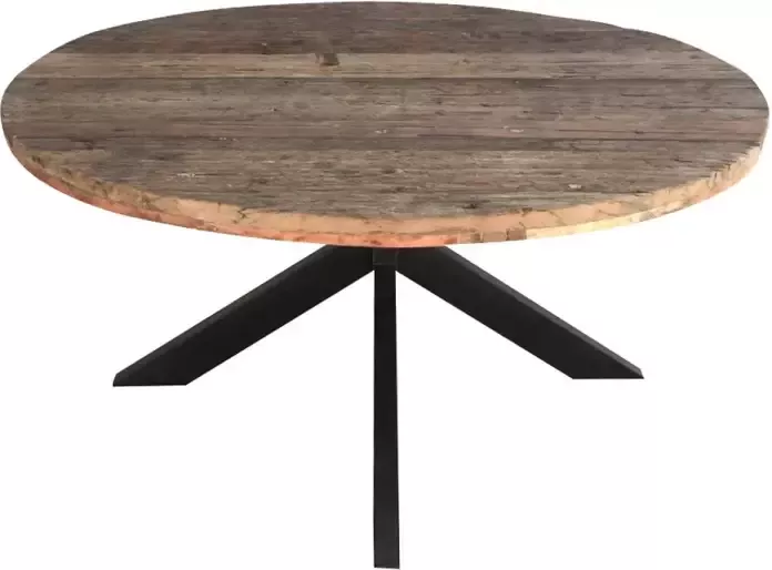 Livingfurn Eetkamertafel Dakota Rond Mangohout 130 Cm Bruin
