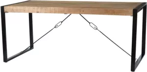 Livingfurn e Eetkamertafel Nairobi U-Pot Mango Hout 140x80 cm Bruin