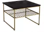 Livingfurn Salontafel Dian Marble Black Gold 55cm Marmer Gecoat S... - Thumbnail 1