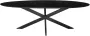 Livingfurn Ovale Eettafel Oslo Acaciahout en staal Zwart 240 x 110cm Ovaal - Thumbnail 1