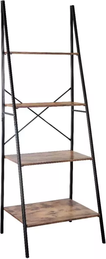 Lizzely Garden & Living Boekenkast industrieel Bokhylla MDF wandmeubel hout 60x180cm
