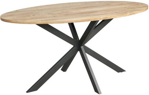 Lizzely Garden & Living Eettafel ovaal 160cm Rato bruin ovale eettafel