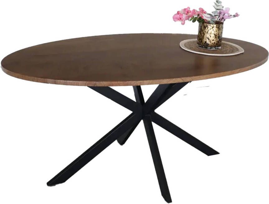 Lizzely Garden & Living Eettafel ovaal 180cm Rato bruin ovale tafel - Foto 1