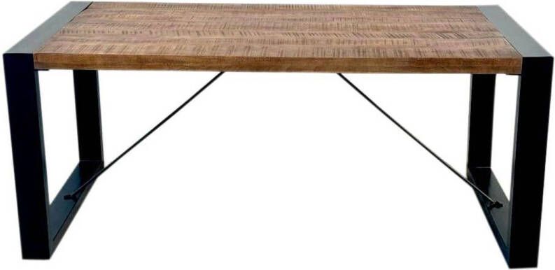 Lizzely Garden & Living Eettafel rechthoekig mangohout Jonas 160cm duurzaam mango tafel eetkamertafel hout