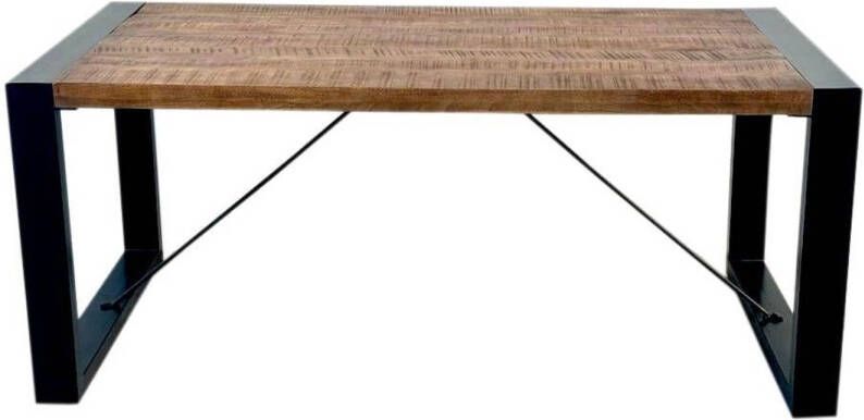 Lizzely Garden & Living Eettafel rechthoekig mangohout Jonas 180cm duurzaam mango tafel eetkamertafel hout