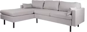 Lizzely Garden & Living Hoekbank Design Lato 255cm lichtgrijs bank Links loungebank