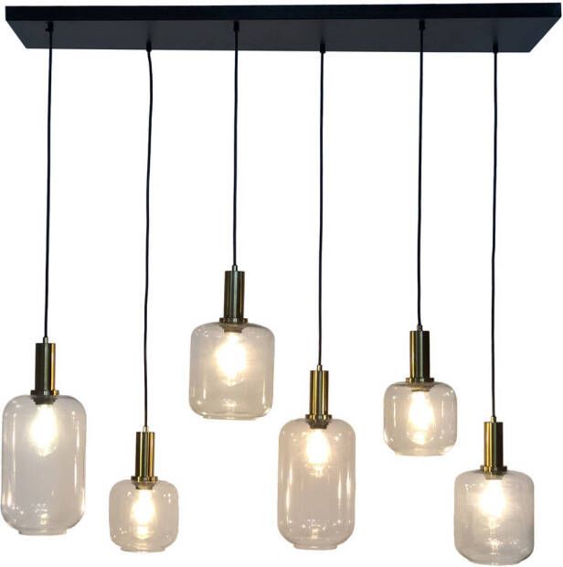 Lizzely Garden & Living Industriële hanglamp 6 lichts plafondlamp Semmy lamp
