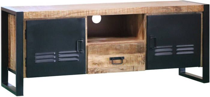 Lizzely Garden & Living TV meubel industrieel mangohout Nova 200cm tv kast duurzaam mango massief hout tv-meubel