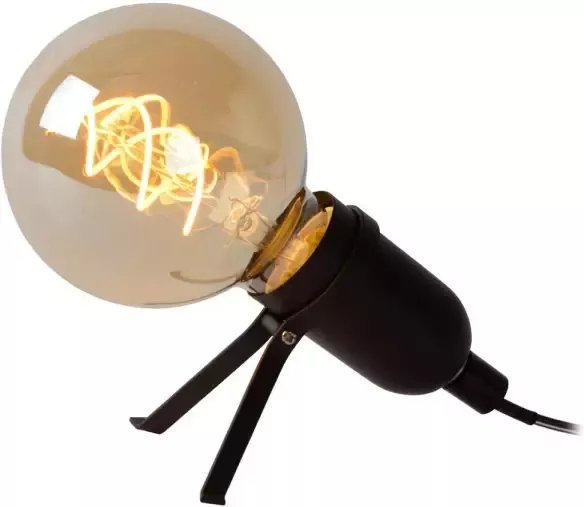 Lucide PUKKI Tafellamp LED E27 1x5W 2200K Zwart - Foto 1