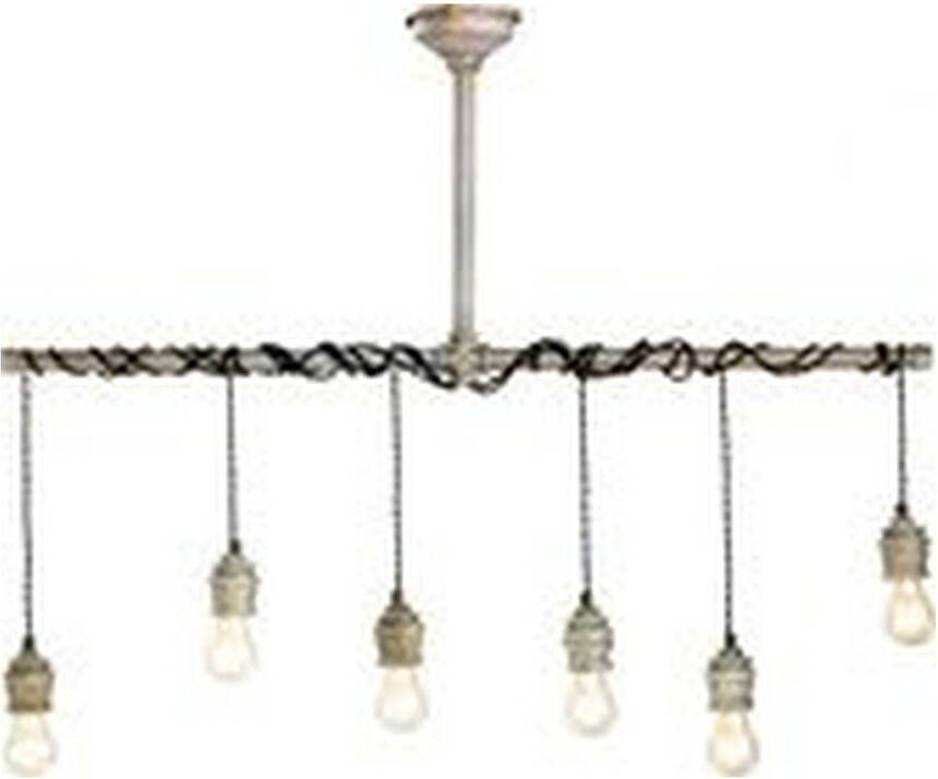 Lumineo ijzeren Hanglamp Industriële Hanglamp Hanglampen Eetkamer Industrieel -108cm breed Grijs - Foto 1