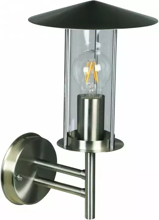 Luxform wandlamp Utah 60W 230V RVS 22 5 x 34 5 cm zilver