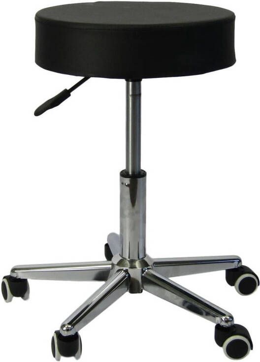 MaxxHome Bureaustoel draaistoel Tabouret kruk Zwart verstelbaar