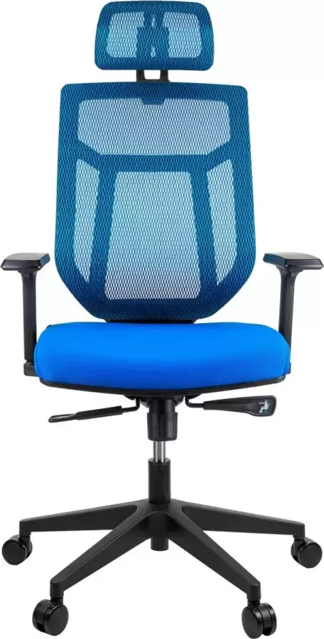 MaxxHome Senior Executive Luxe Ergonomische Bureaustoel Verstelbaar Netbekleding High-end Blauw - Foto 2