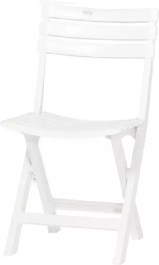 Merkloos 1x Robuuste kunststof klapstoel tuinstoel bistrostoel balkonstoel campingstoel Opvouwbaar 46 cm x 41 cm x 78 cm