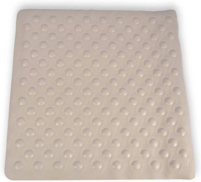 Merkloos Badmat beige- 54 x 54 cm antislip mat voor bad en douche Rubberen douchemat Antislipmat VOOR BAD DOUCHE EN