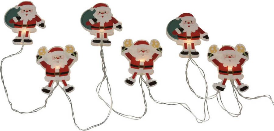 Merkloos Christmas Decoration raamversiering stickers kerstmannen met lichtA  Lichtsnoeren - Foto 1