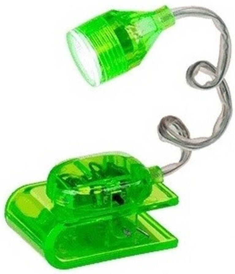 Merkloos Groen lees lampje op klem 4 cm Klemlampen