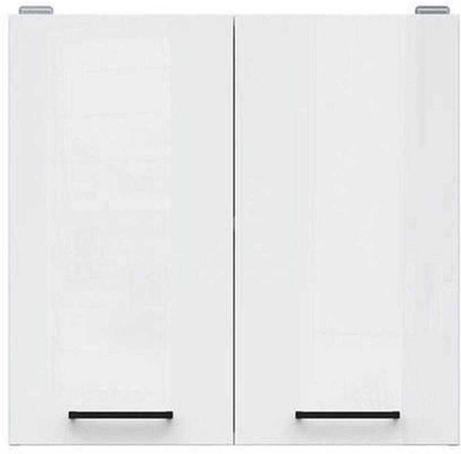 Merkloos Junona keukenkast hoog 60 x 57.3 x 30 cm 2 deuren glanzend wit - Foto 1