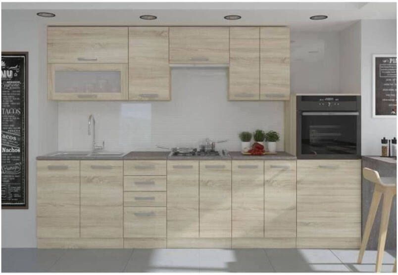 Merkloos Lassen complete keuken 300 cm inclusief halve kolomoven en kap