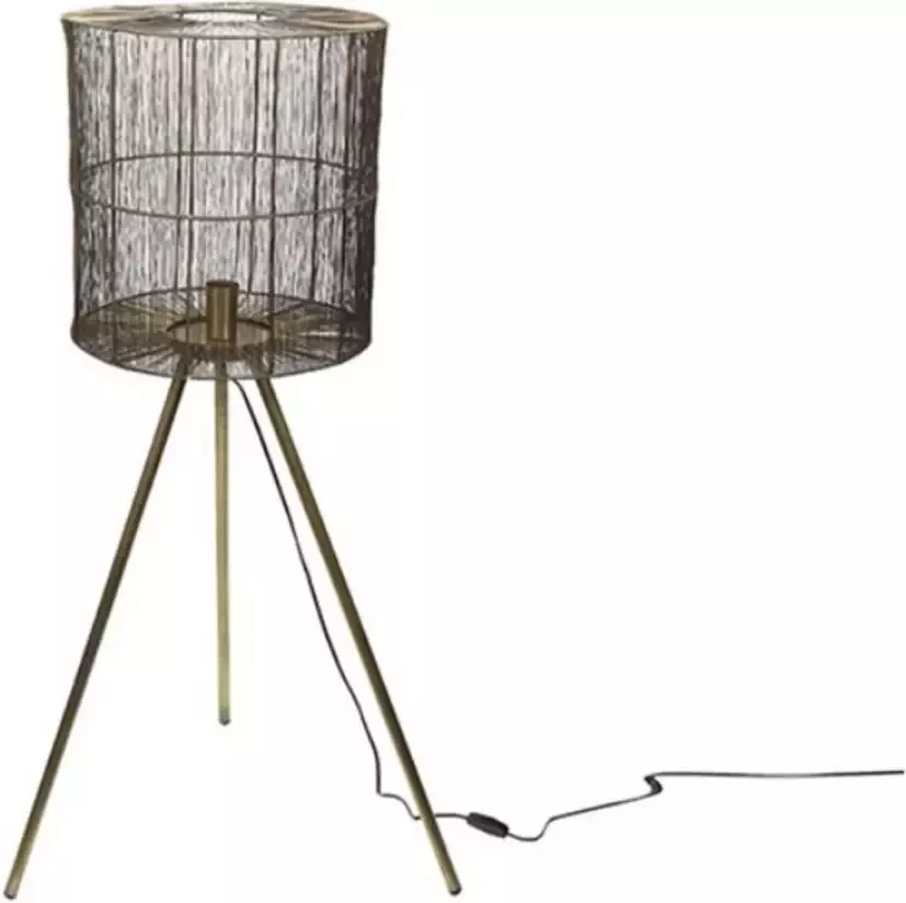 Merkloos Non-Branded staande lamp Duncan 119 cm E27 nikkel 25W goud - Foto 1