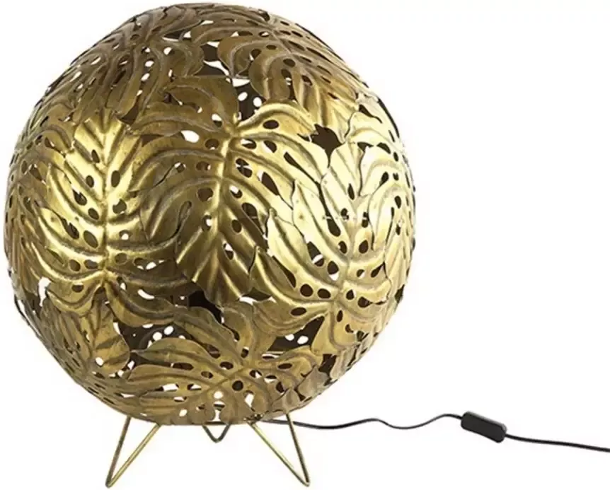 Merkloos Non-Branded tafellamp Derry 51 x 57 cm E27 staal 40W goud