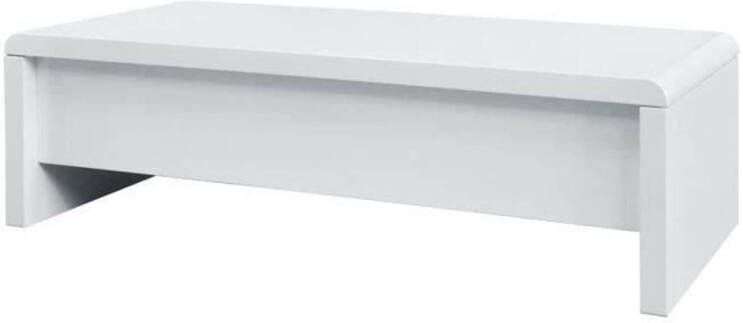 Merkloos Opklapbare salontafel Wit gelakt L 120 x D 60 x H 35 LARS