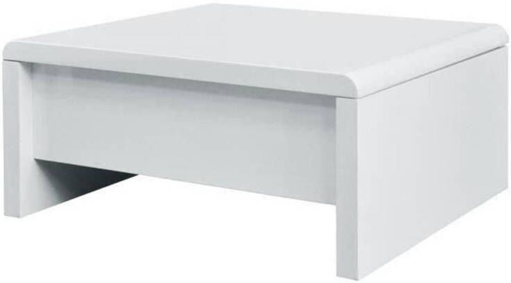 Merkloos Opklapbare salontafel Wit gelakt L 75 x D 75 x H 35 KARL