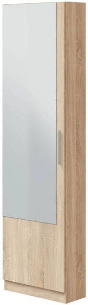 Merkloos Schoenenkast met spiegel 180 x 50 x 22 cm hout