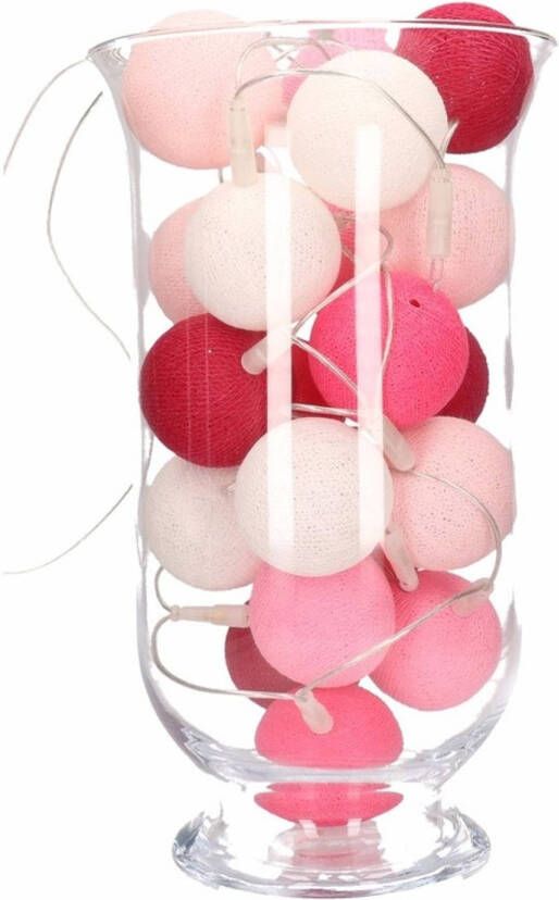 Merkloos Woondecoratie roze verlichting in vaas Lichtsnoeren