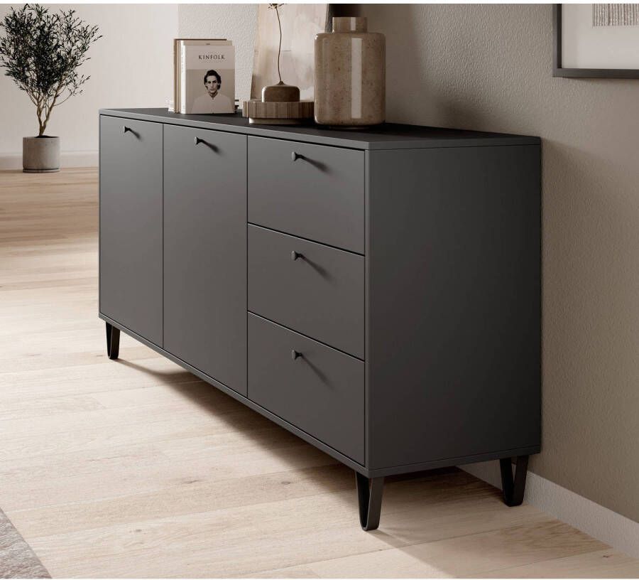 Meubella Dressoir Apula Antraciet 183 cm