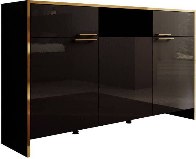 Meubella Dressoir Garcia Zwart 145 cm ACTIE