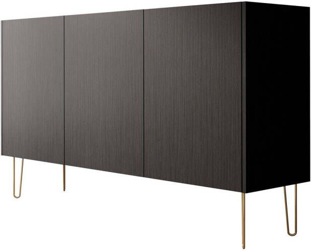 MEUBELLA Dressoir Hacienda Zwart 144 cm