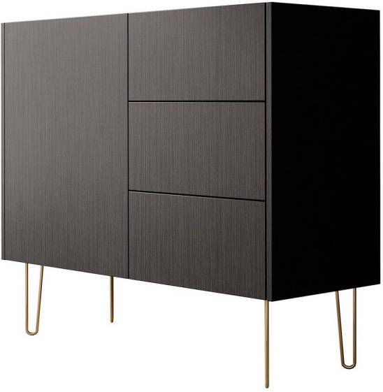 MEUBELLA Dressoir Hacienda Zwart 97 cm