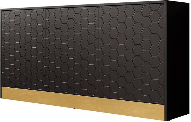 MEUBELLA Dressoir Phoenix Zwart 160 cm