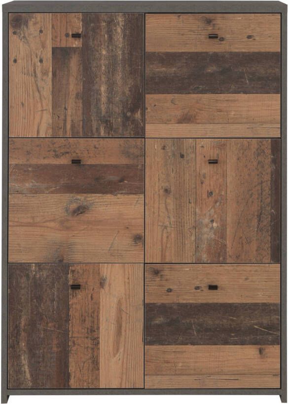 Meubella Dressoir Sahara 5 Old wood Grijs 77 cm