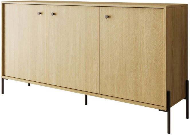 Meubella Dressoir Solid Eiken 156 cm