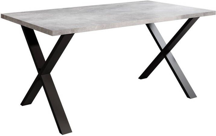 MEUBELLA Eetkamertafel Berry Betonlook 160 cm