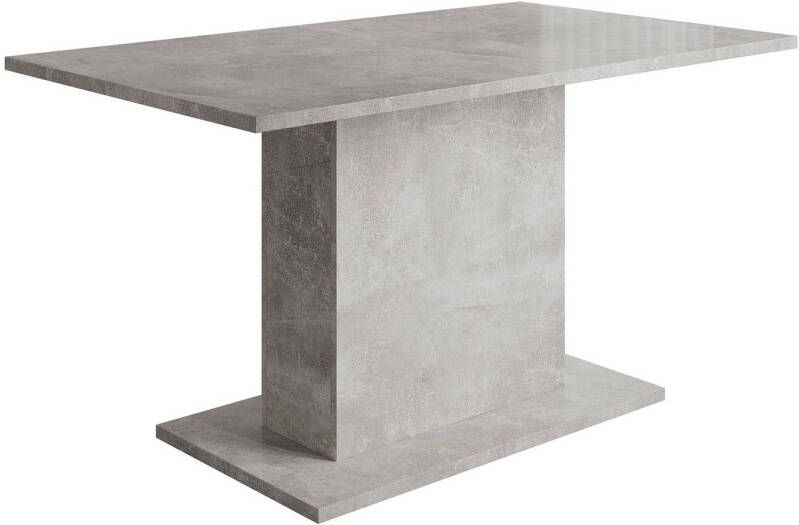 Meubella Eetkamertafel Tova Grijs betonlook 138 cm - Foto 1