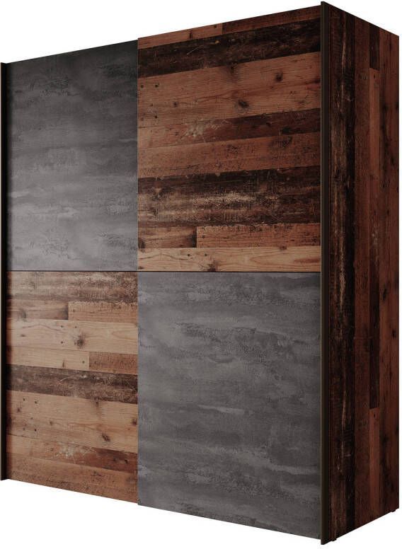 MEUBELLA Kledingkast Dumas Old wood Grijs 170 cm