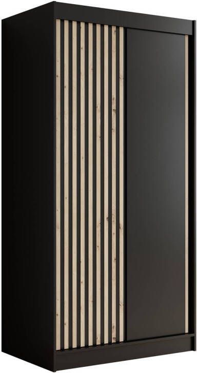 Meubella Kledingkast Lisbon Zwart 100 cm