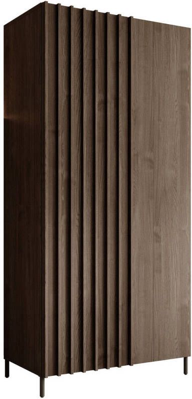 Meubella Kledingkast Paz Donkerbruin eiken 92 cm