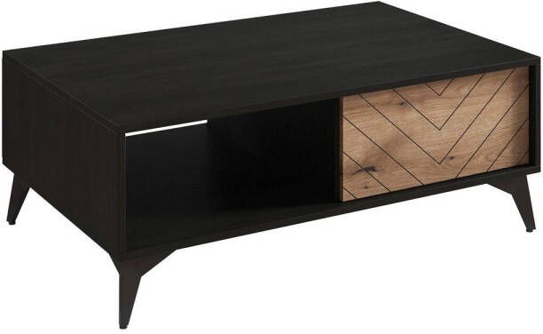 MEUBELLA Salontafel Dolores Eiken Zwart 103 5 cm