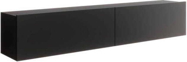 MEUBELLA TV-Meubel Asilento Mat zwart 180 cm