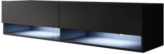 Meubella TV-Meubel Asino LED Mat Zwart 140 cm