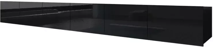 MEUBELLA TV-Meubel Calgary Zwart 300 cm (2x 150) Hangend of staand